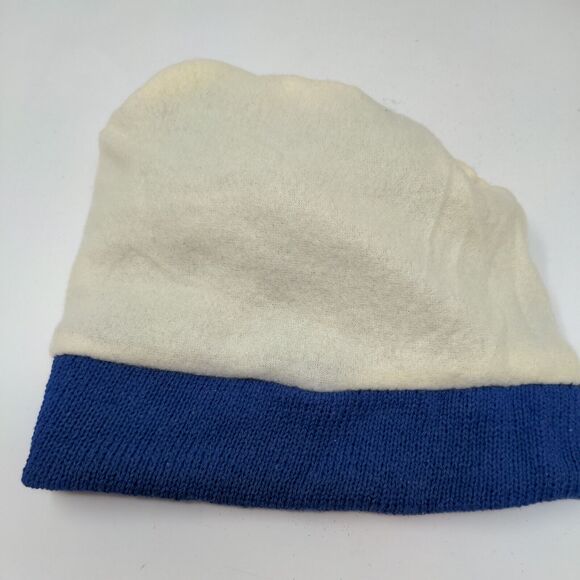 Juncture Women's Knit Beanie Hat Blue Fair Isle Fleece Lined Pom Pom W/Tags - Picture 9 of 12